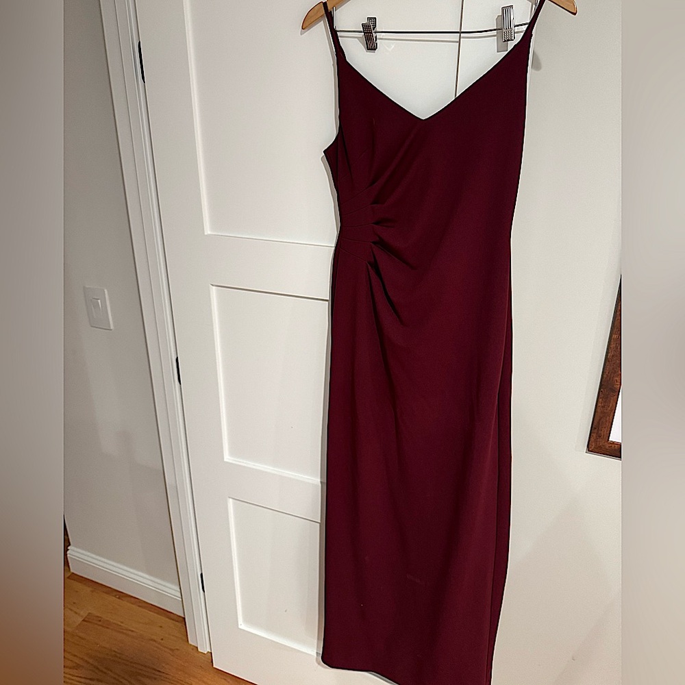 David’s Bridal DB Studio burgundy gown- never worn- size 6
